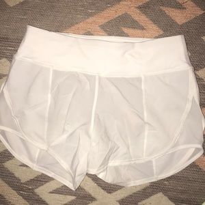 lululemon size 4 white mesh shorts!!